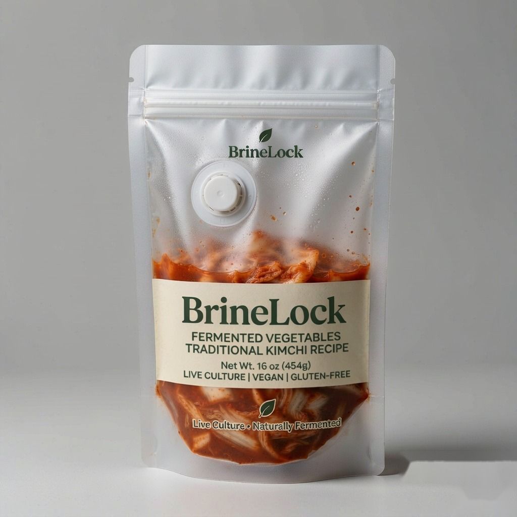 BrineLock Fermented Vegetable Liquid-Proof Valve Pouch
